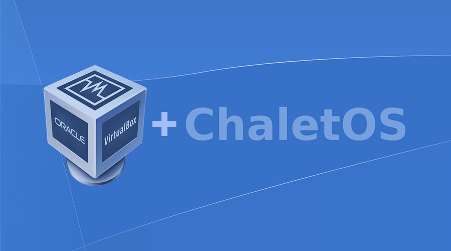 Заставка ChaletOS с логотипом VirtualBox